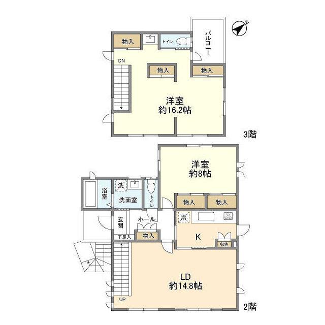 南荻窪１丁目２階３階部分（-） 間取り図画像