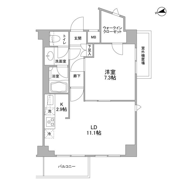 コンフォリア東中野ＤＥＵＸ（0803） 間取り図画像