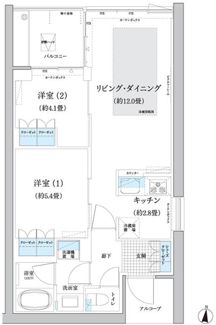 ガーデニエール砧　ＷＥＳＴ（917） 間取り図画像