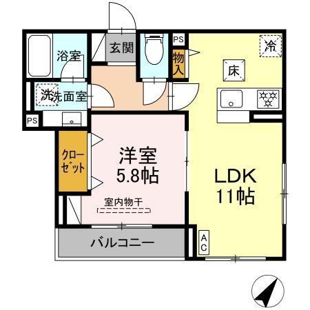 イヴレーア中町（101） 間取り図画像