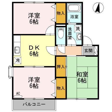サイプレスタウン　Ａ（202） 間取り図画像