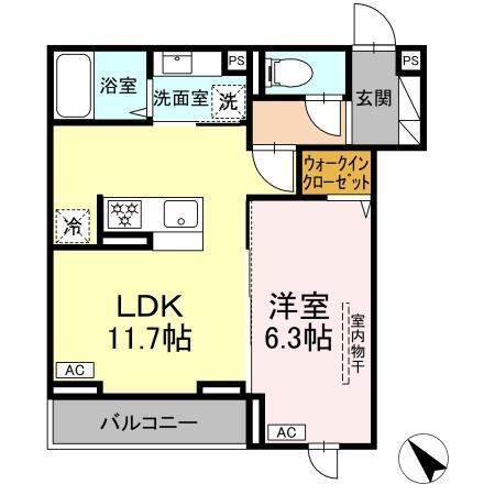 D Paina 登戸Ⅱ（302） 間取り図画像