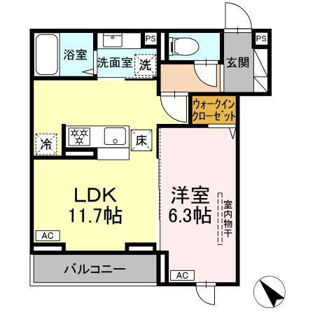 D Paina 登戸Ⅱ（102） 間取り図画像
