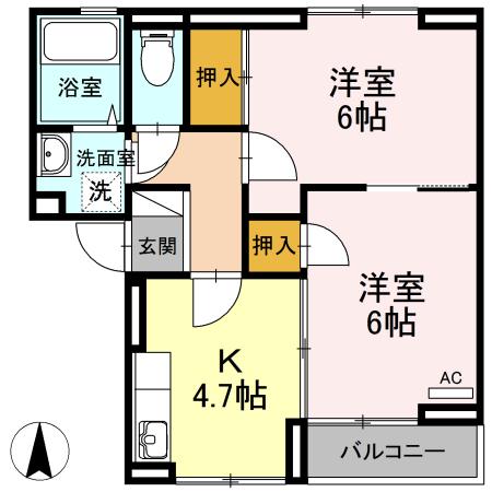 グリーンヒル（203） 間取り図画像