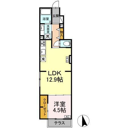 グラナーデ成城学園前B（101） 間取り図画像