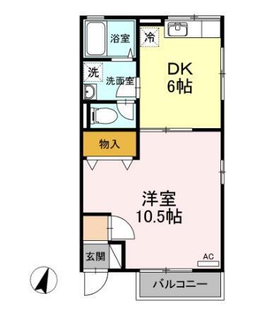 ドエルカルミア　Ｂ（102） 間取り図画像