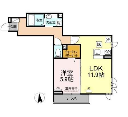 フレシール（105） 間取り図画像