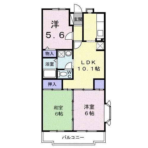 第３パールメゾン増田（402） 間取り図画像