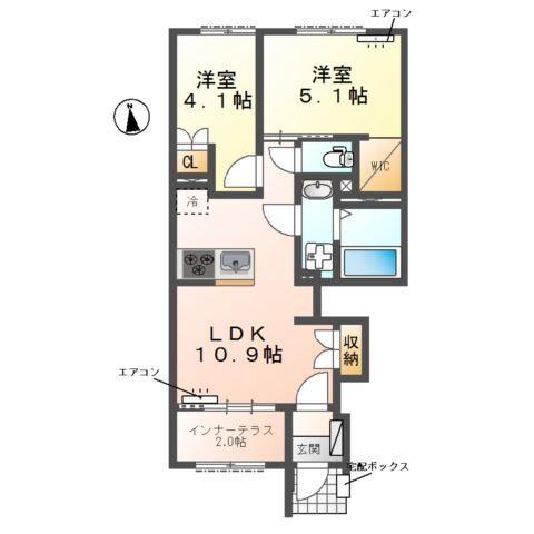 (仮称)我孫子市湖北台新築アパート 間取り図画像