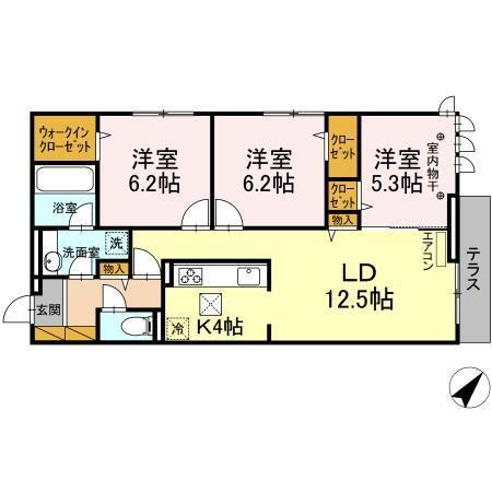 フォルトゥーナ南流山（101） 間取り図画像