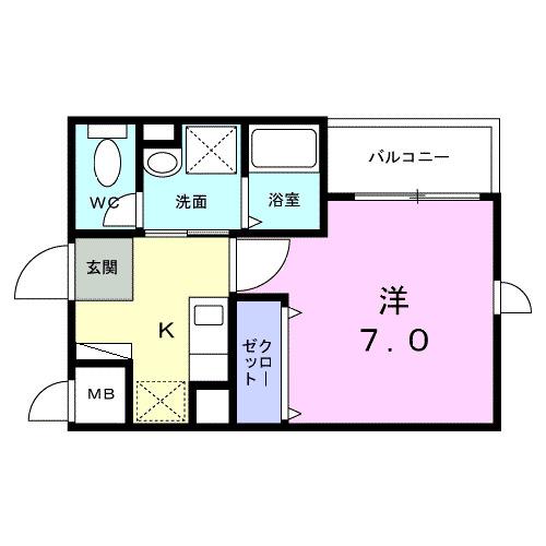 ヴァンベェール２７（201） 間取り図画像