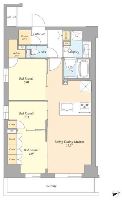 ＡＩＦＬＡＴ杉並高井戸（608） 間取り図画像