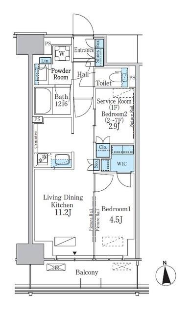 パークアクシス新宿百人町（411） 間取り図画像