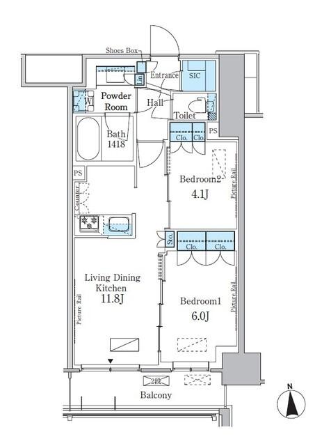 パークアクシス新宿百人町（304） 間取り図画像