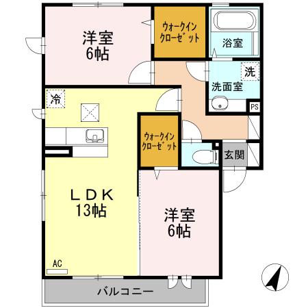 アーバングリーン長尾　C棟（101） 間取り図画像