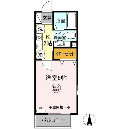 リビエール野川（201） 間取り図画像