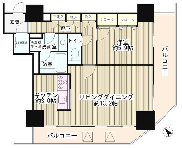 トレステージ目黒（203） 間取り図画像