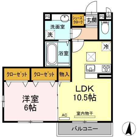 アトリオみなみだいらⅤ（101） 間取り図画像