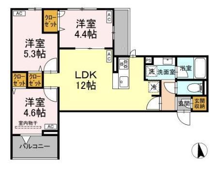 セレスティア岡本（302） 間取り図画像