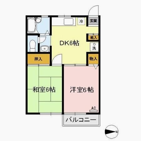 コスモクレールⅢ（202） 間取り図画像