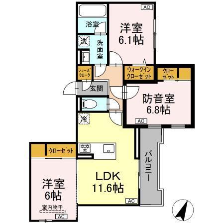 プリド（201） 間取り図画像