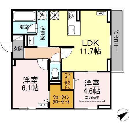 D Paina 生田（301） 間取り図画像