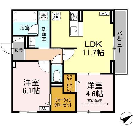 D Paina 生田（201） 間取り図画像