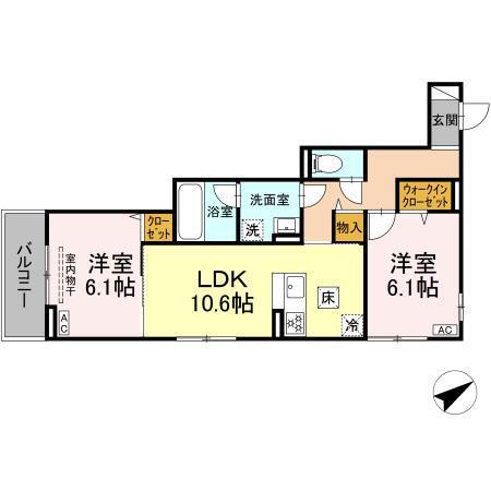D Paina 生田（103） 間取り図画像