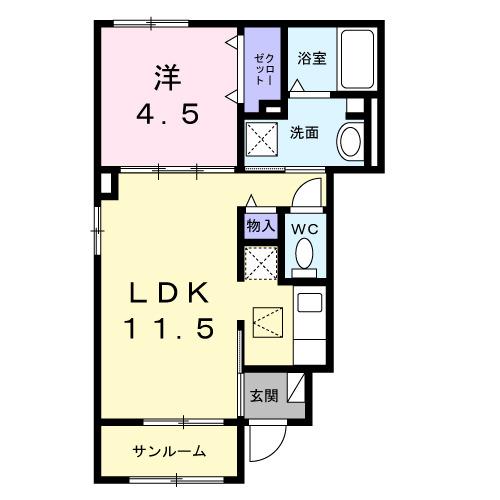 メゾン　ヒヨリ（101） 間取り図画像
