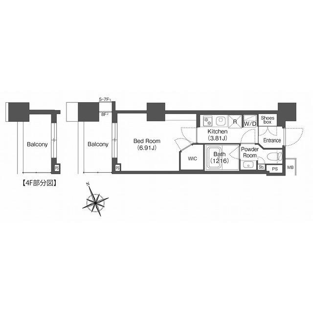 コンフォリア西荻窪（0810） 間取り図画像