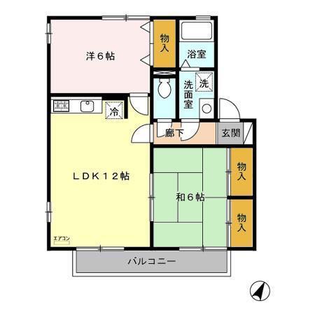 オールパレス　Ａ/Ｂ（A205） 間取り図画像