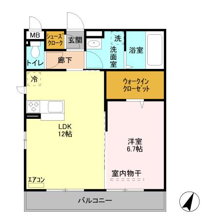 グレイス・フォレ　Ⅰ（205） 間取り図画像
