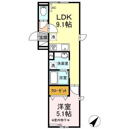 ローズヒル大井（202） 間取り図画像