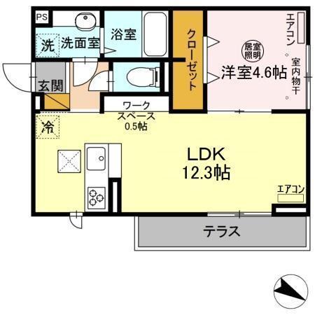 AXIS南流山（105） 間取り図画像