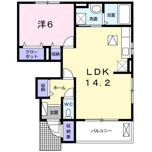 エレガンス髙美Ｂ（101） 間取り図画像
