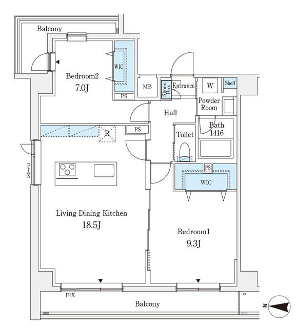 ラ・カーサ広尾（503） 間取り図画像