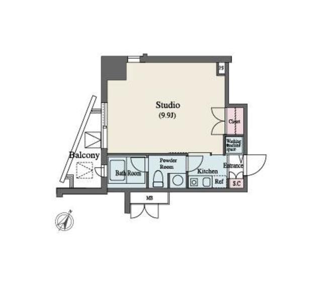 ＭＦＰＲ代々木タワー（601） 間取り図画像