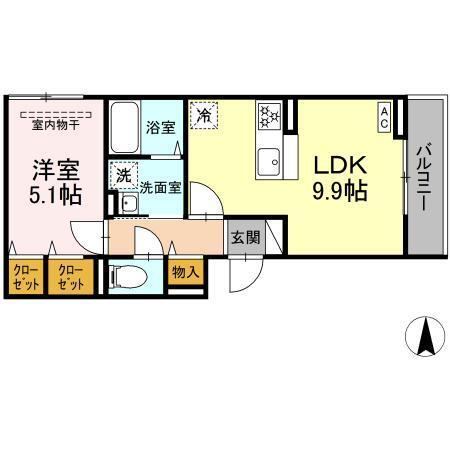 D Paina 矢向（203） 間取り図画像