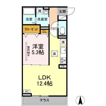 D Paina 矢向（102） 間取り図画像