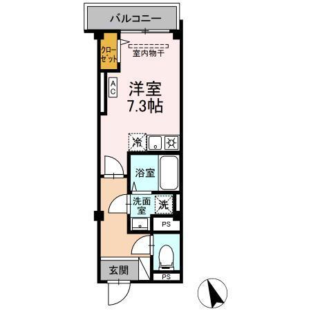 Skye residence塚越（ｽｶｲｴﾚｼﾞﾃﾞﾝｽﾂｶｺﾞｼ）（102） 間取り図画像