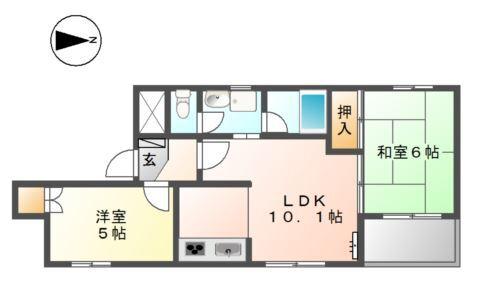 コーポラスＹＵＴＡＫＡ 間取り図画像