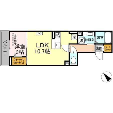 D Paina 千年新町（202） 間取り図画像