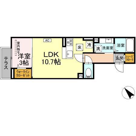 D Paina 千年新町（102） 間取り図画像