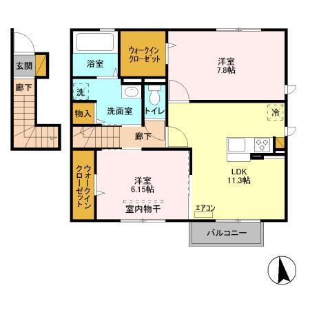 ヴェルドミールⅤ（201） 間取り図画像