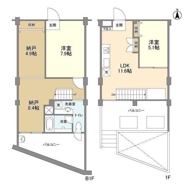 元住吉アートフラッツ（104） 間取り図画像