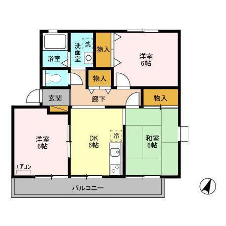 日の出第一秋新ハイツ（205） 間取り図画像