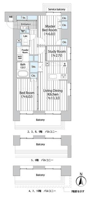 ＧＯＴＥＮ　武蔵小杉（1001） 間取り図画像