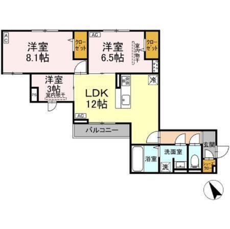 ドムスクレスト森野（202） 間取り図画像