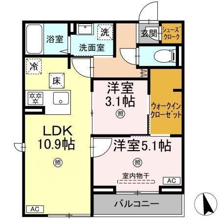 D-SOLACE津田沼　Ⅱ（103） 間取り図画像