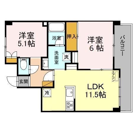 フジ・ヴェール毘沙門堂（407） 間取り図画像